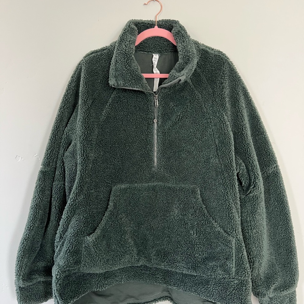 Lululemon XL/XXL Sherpa Fleece Half-Zip Pullover – Dark Green